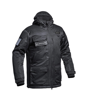 PARKA HARDSHELL SÉCU-ONE WF 150 FLAP SECURITE PRIVEE NOIR