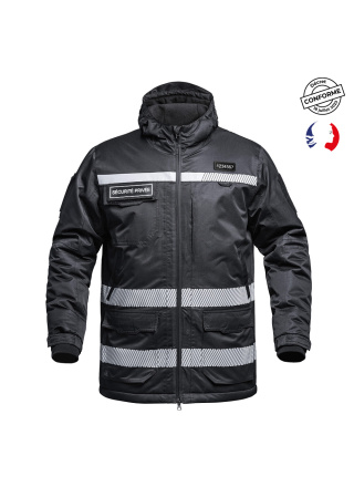 PARKA HARDSHELL SÉCU-ONE WF 150 HV-TAPE SECURITE PRIVEE NOIR