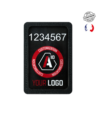 PORTE N° D'IDENTIFICATION + LOGO VELCRO POITRINE SÉCU-ONE NOIR