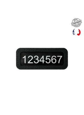 PORTE N°D'IDENTIFICATION VELCRO POITRINE SÉCU-ONE NOIR