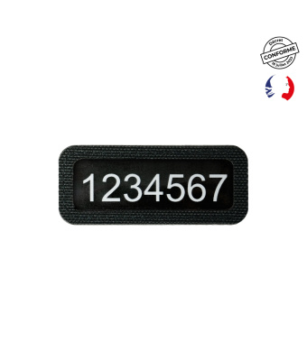 PORTE N°D'IDENTIFICATION VELCRO POITRINE SÉCU-ONE NOIR