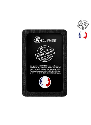 PORTE-CARTE VELCRO SÉCU-ONE NOIR