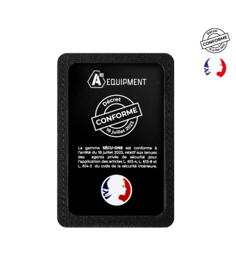 PORTE-CARTE VELCRO SÉCU-ONE NOIR