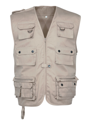 GILET REPORTER UNI BEIGE 