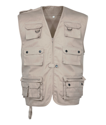 GILET REPORTER UNI BEIGE 