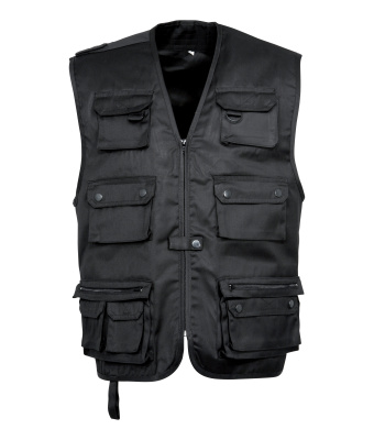 GILET REPORTER UNI NOIR