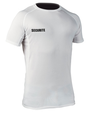 T-SHIRT RESPIRANT CHALLENGER SECURITE BLANC 