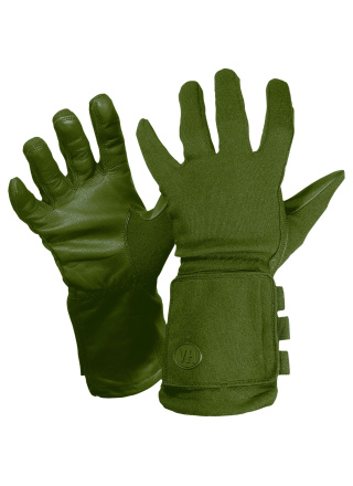 GANTS LONGS A FENETRE EN CUIR VEGA OG39 VERT OD