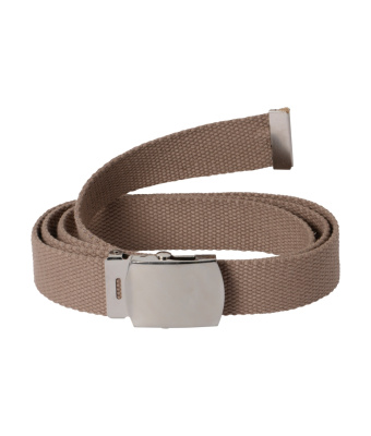 CEINTURE TOILE UNIE BEIGE