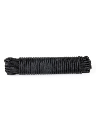 DRISSE CORDE Ø 7 MM - LONGUEUR 15 M NOIR