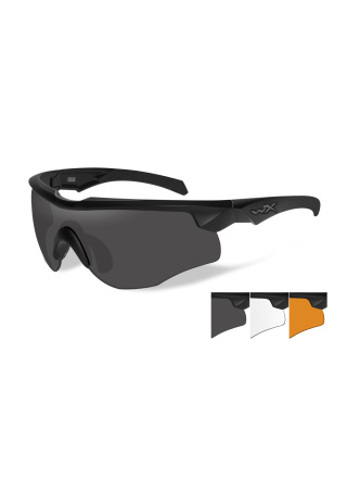 LUNETTES DE PROTECTION BALISTIQUES ROGUE COMM NOIR ECRANS FUME/INCOLORE/ORANGE