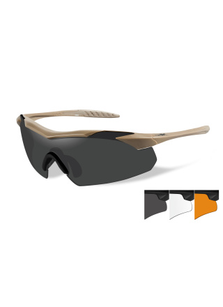 LUNETTES DE PROTECTION BALISTIQUES VAPOR TAN ECRANS FUME/INCOLORE/ORANGE