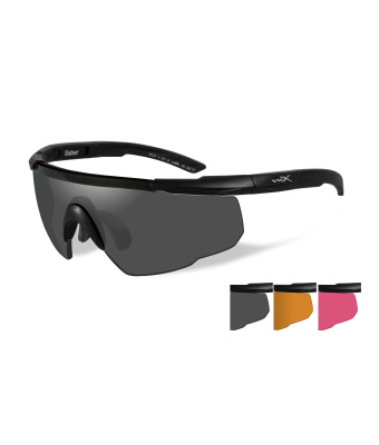 LUNETTES DE PROTECTION BALISTIQUES SABER ADVANCED ECRANS FUME/ORANGE/ROUGE