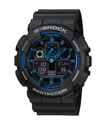 MONTRE G-SHOCK CLASSIC GA-100 NOIR/BLEU