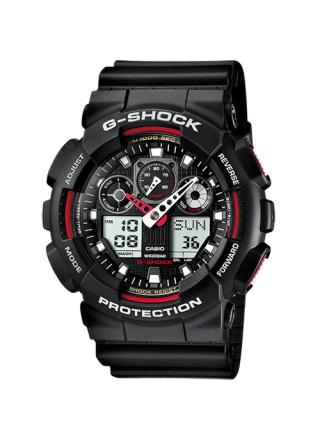 MONTRE G-SHOCK CLASSIC GA-100 NOIR/ROUGE