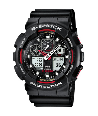 MONTRE G-SHOCK CLASSIC GA-100 NOIR/ROUGE