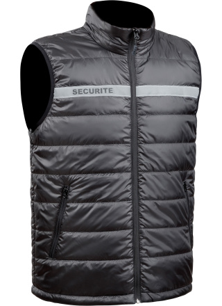 GILET MATELASSÉ SÉCU-ONE SÉCURITÉ NOIR