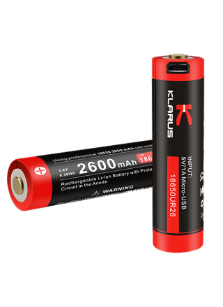 Batterie rechargeable prise micro USB pour lampes tactiques XT2C/XT11/XT11S/ST15