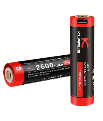 Batterie rechargeable prise micro USB pour lampes tactiques XT2C/XT11/XT11S/ST15