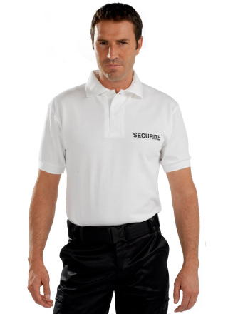 POLO SECURITE BLANC