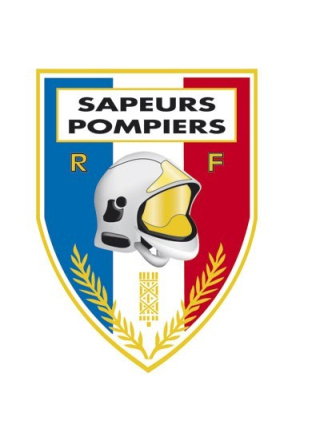 AUTOCOLLANT SAPEURS POMPIERS MODELE TRIANGULAIRE