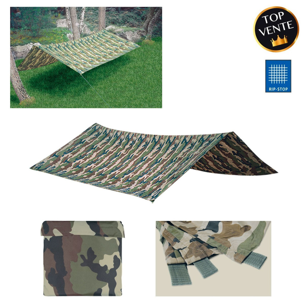 Bâche Guide AquaQuest 10x10 Pieds - Étanche 5000mm, Nylon 40D Ripstop Ultraléger, Couleur Olive