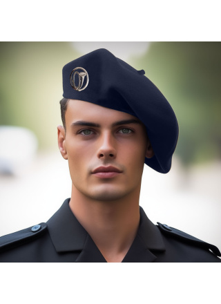 BERET ALPIN BLEU MARINE 100% LAINE