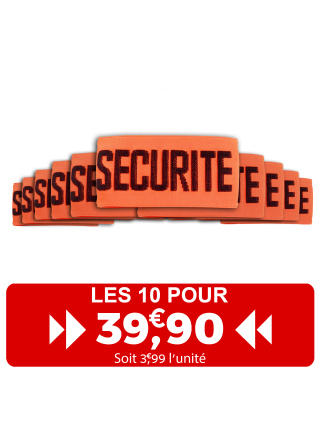 LE PACK DE 10 BRASSARD ELASTIQUE SECURITE