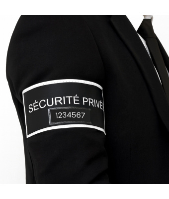 BRASSARD SECURITE PRIVEE RETROREFLECHISSANT AVEC EMPLACEMENT RIO