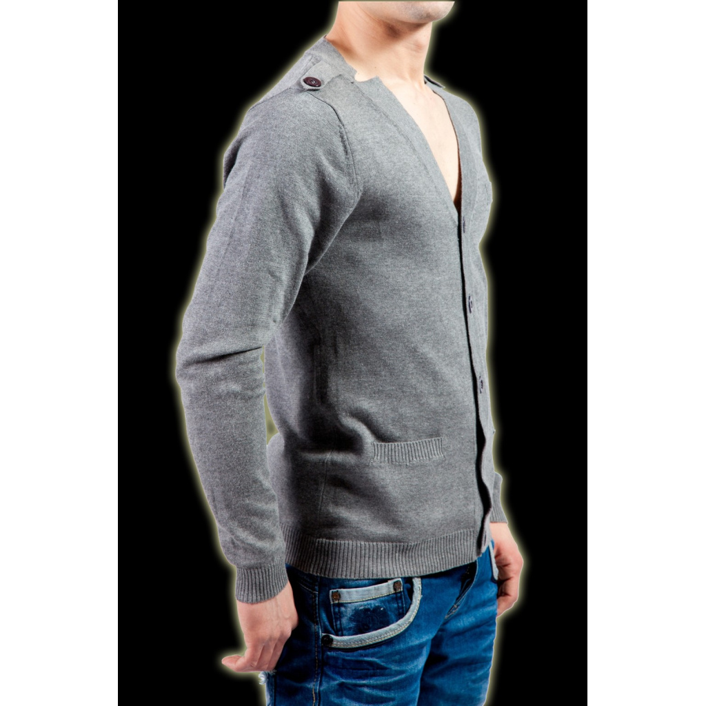 Gilet gris boutonné H main image 0