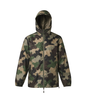 VESTE COUPE-VENT IMPERMEABLE ET RESPIRANTE RIPSTOP CAMO CE