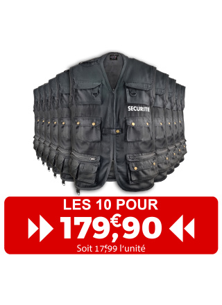 GILET REPORTER NOIR SECURITE