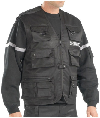 GILET NOIR REPORTER SECURITE 