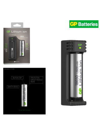 CHARGEUR USB 1 SLOT LITHIUM ION ET 1 PILE 18650