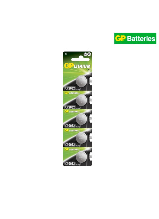 GP PILE BOUTON, LITHIUM, CR2032 X 5