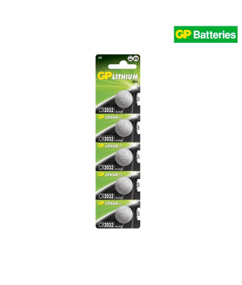 GP PILE BOUTON, LITHIUM, CR2032 X 5