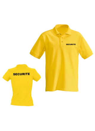 POLO JAUNE MANCHE COURTE SECURITE