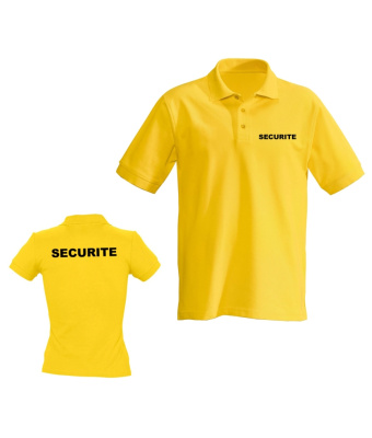 POLO JAUNE MANCHE COURTE SECURITE