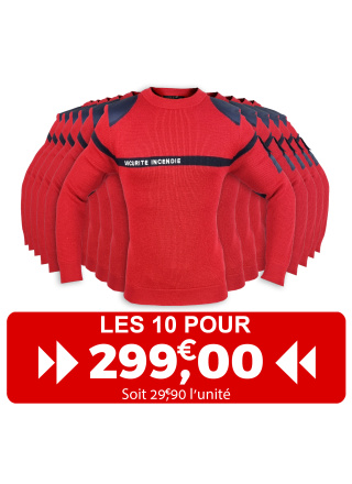 LE PACK DE 10 PULL-OVER SECURITE INCENDIE