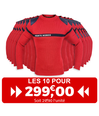 LE PACK DE 10 PULL-OVER SECURITE INCENDIE