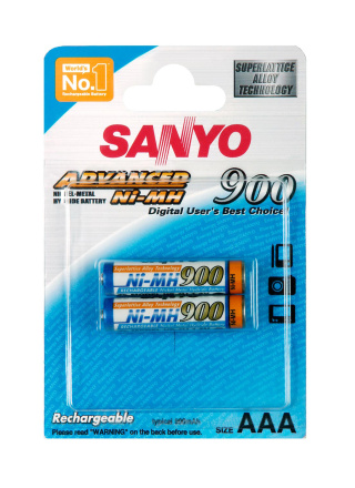 ACCU RECHARGEABLE SANYO HR3 900MAH - LOT DE 2