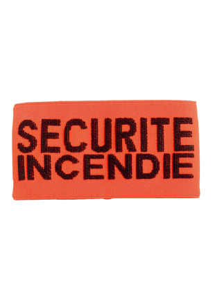 BRASSARD ELASTIQUE SECURITE INCENDIE 