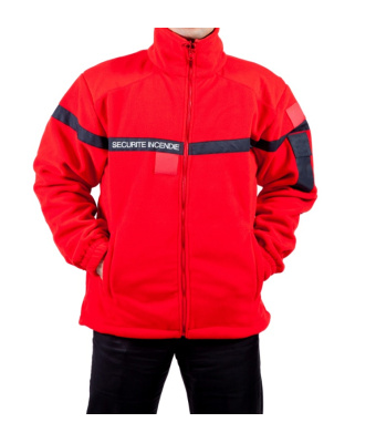 BLOUSON POLAIRE ROUGE SSIAP 