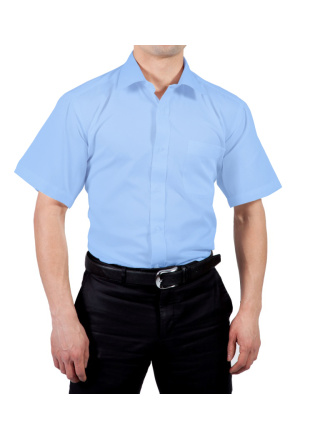 CHEMISE BLEU MANCHE COURTE