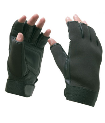 GANTS NEOPRENE ET CUIR DEMI DOIGT