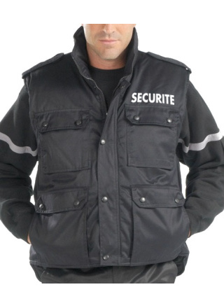 GILET MATELASSÉ NOIR SECURITE