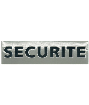 PLAQUE METAL SECURITE