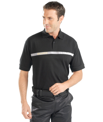 POLO SECURITE BANDE GRISE 