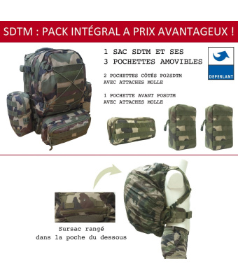 PACK SAC A DOS TACTICAL + 3 POCHETTES