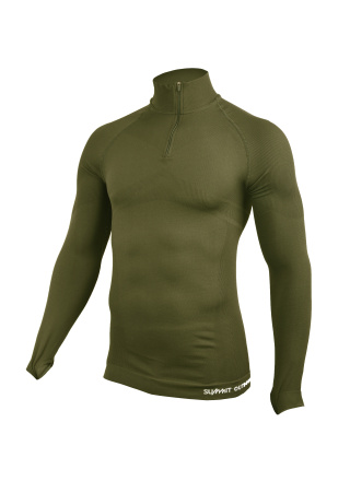 SWEAT COL ZIPPÉ EXTREME LINE VERT OD